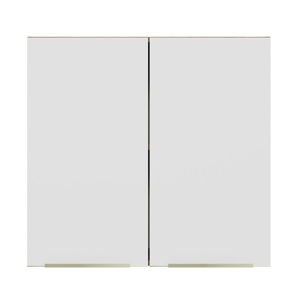 Armário Aéreo 70 cm 2 Portas Rustic/Branco Veludo Lux Madesa