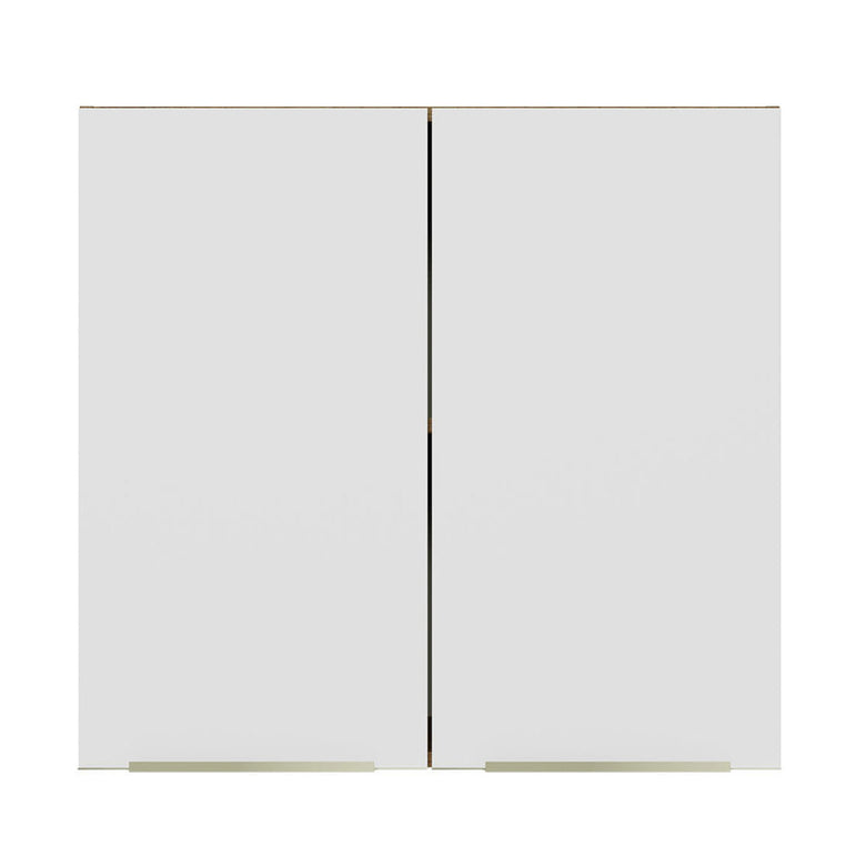 Armário Aéreo 70 cm 2 Portas Rustic/Branco Veludo Lux Madesa
