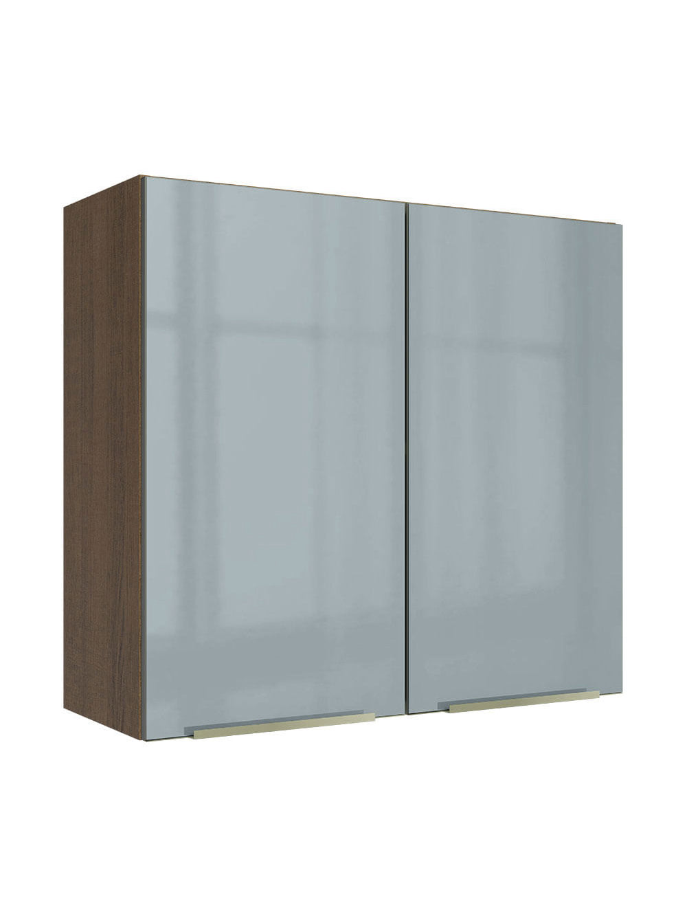 Armário Aéreo 70 cm 2 Portas Rustic/Cinza Lux Madesa - Rustic/Cinza