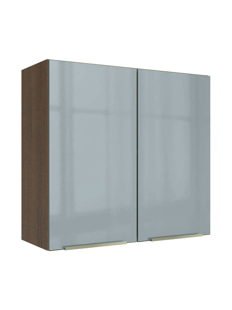 Armário Aéreo 70 cm 2 Portas Rustic/Cinza Lux Madesa