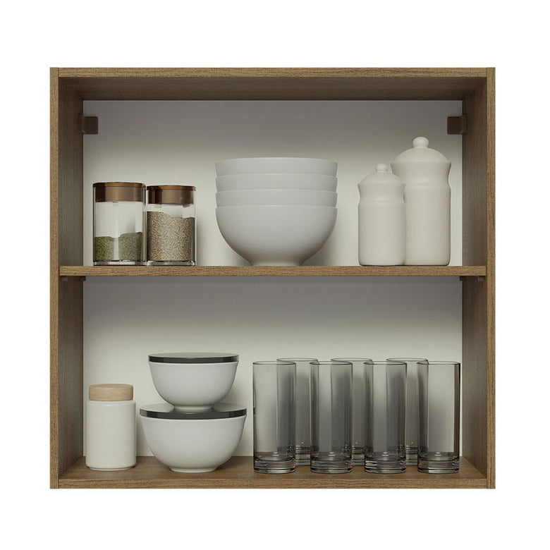 Armário Aéreo 70 cm 2 Portas Rustic/Cinza Lux Madesa