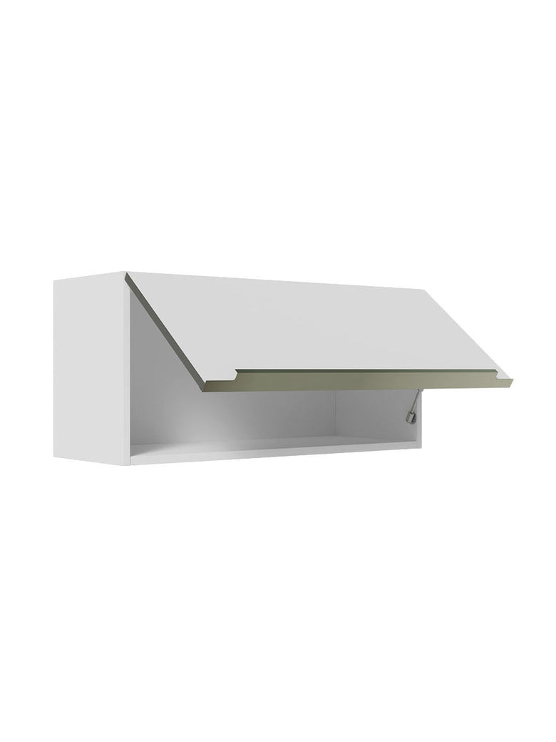 Armário Aéreo 70 cm 1 Porta Branco/Branco Veludo Lux Madesa