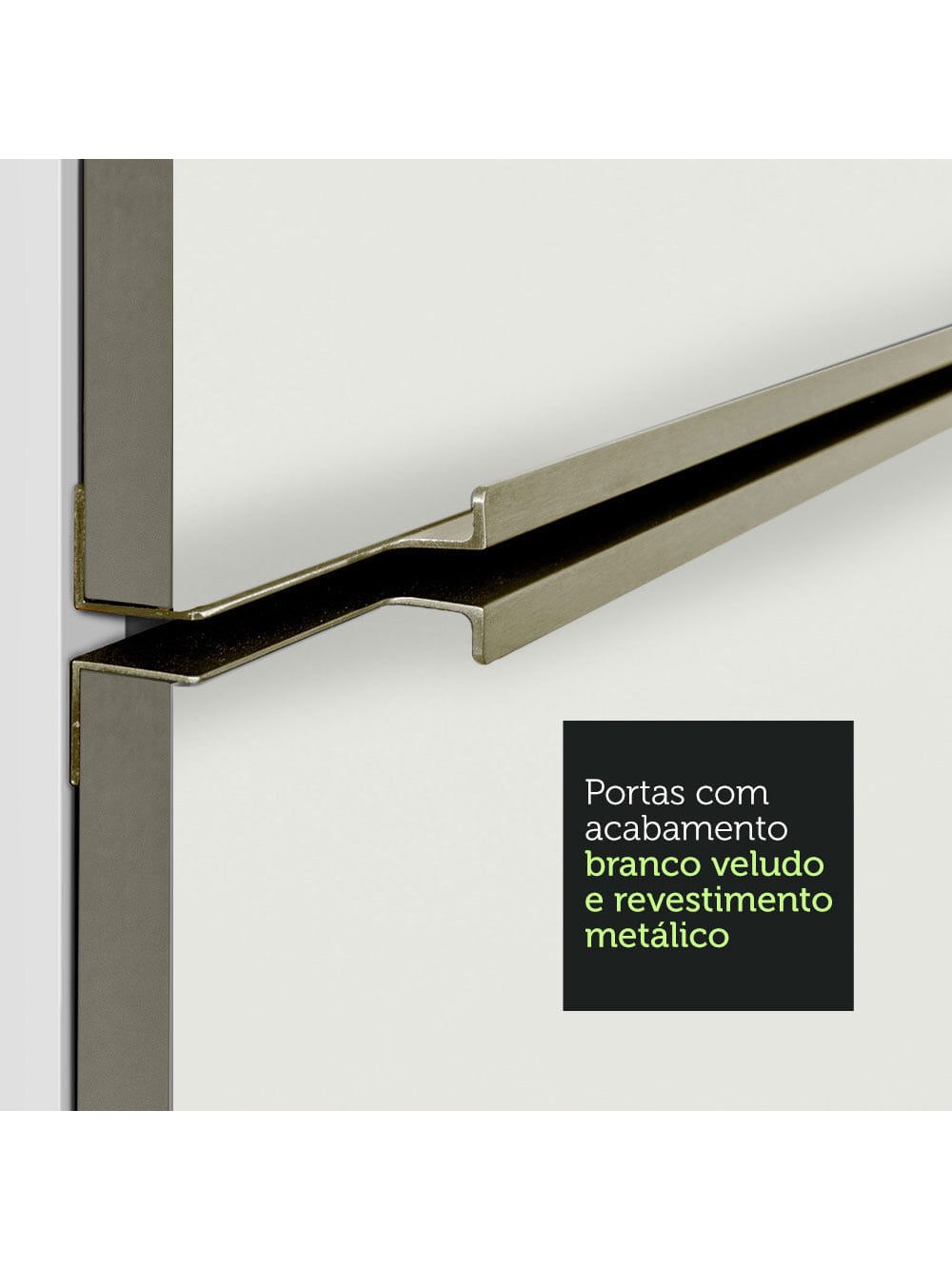 Armário Aéreo 70 cm 1 Porta Branco/Branco Veludo Lux Madesa