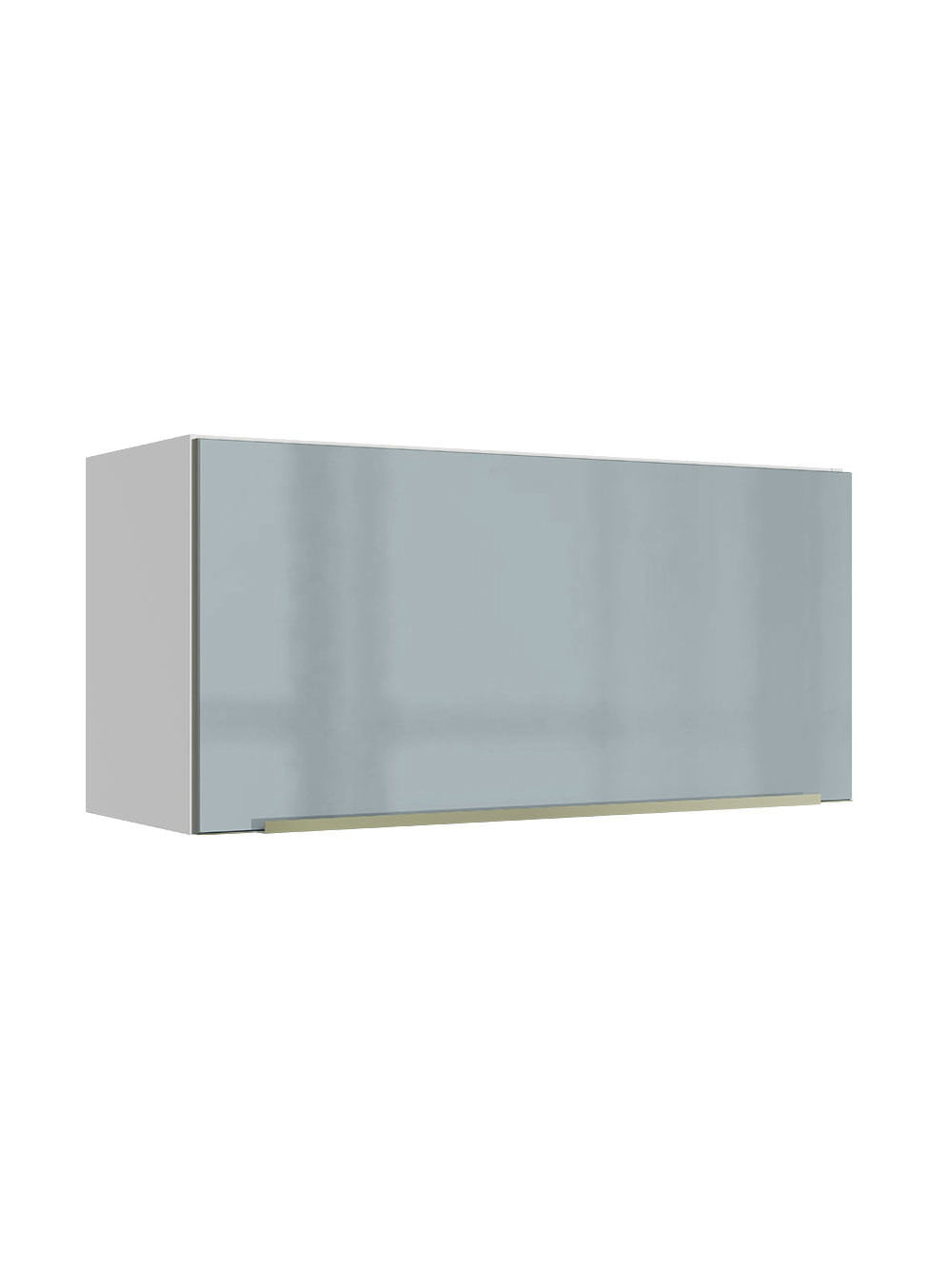 Armário Aéreo 70 cm 1 Porta Branco/Cinza Lux Madesa - Branco/Cinza
