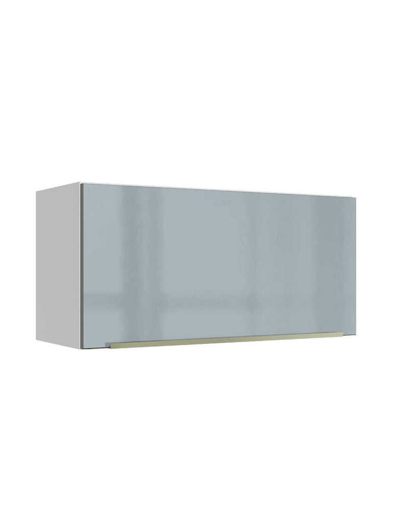 Armário Aéreo 70 cm 1 Porta Branco/Cinza Lux Madesa