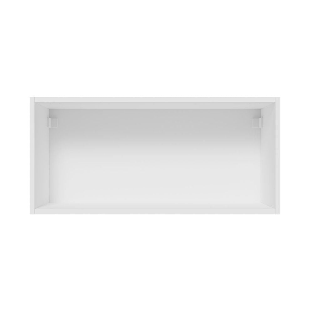 Armário Aéreo 70 cm 1 Porta Branco/Preto Lux Madesa