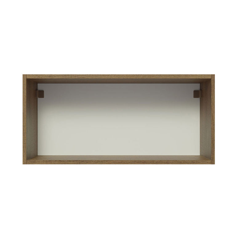 Armário Aéreo 70 cm 1 Porta Rustic/Branco Veludo Lux Madesa