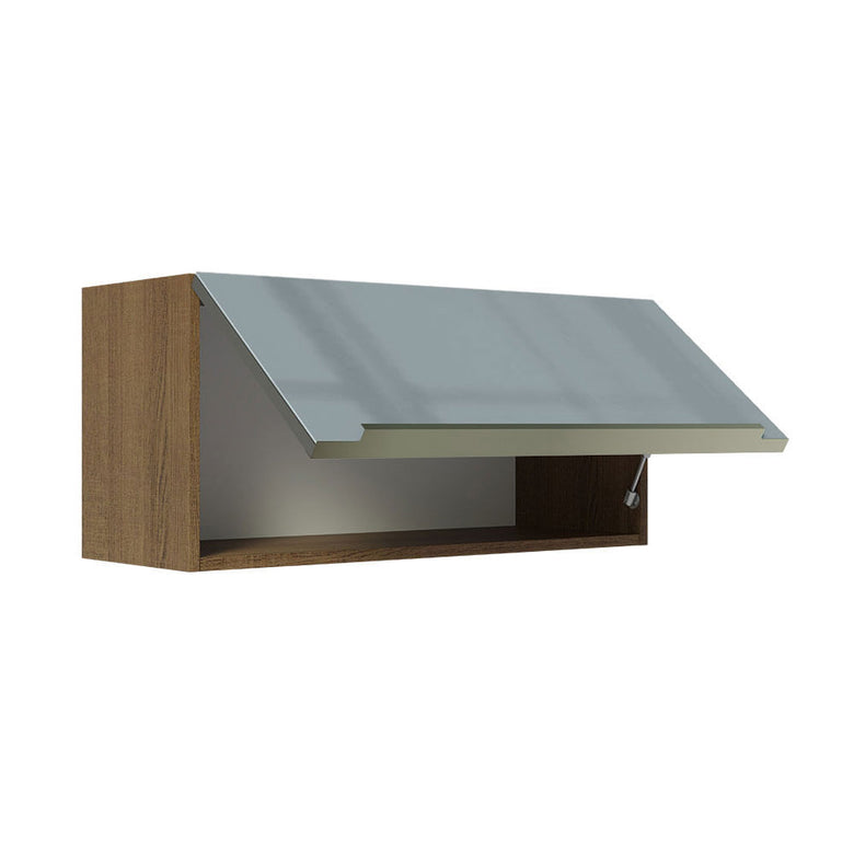 Armário Aéreo 70 cm 1 Porta Rustic/Cinza Lux Madesa