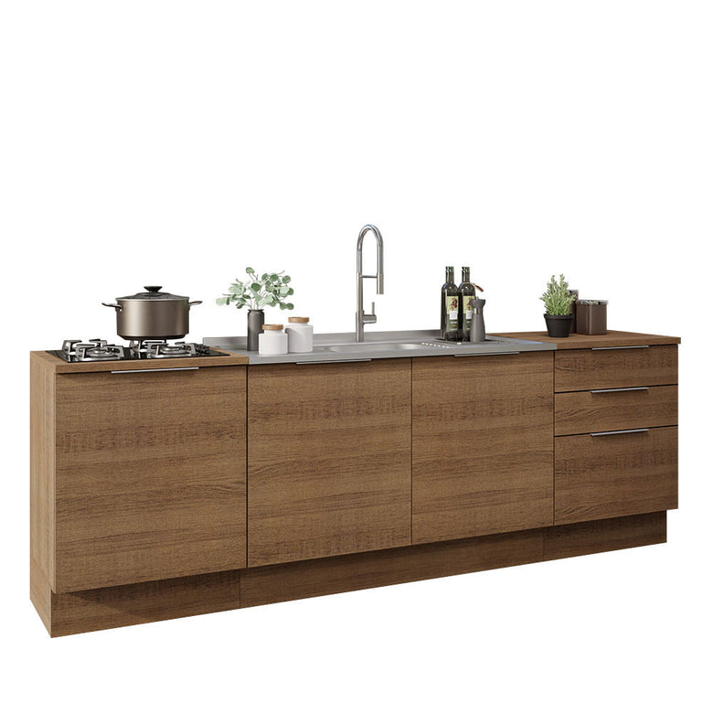 Armário de Cozinha Compacta 240cm Rustic Stella Madesa 01