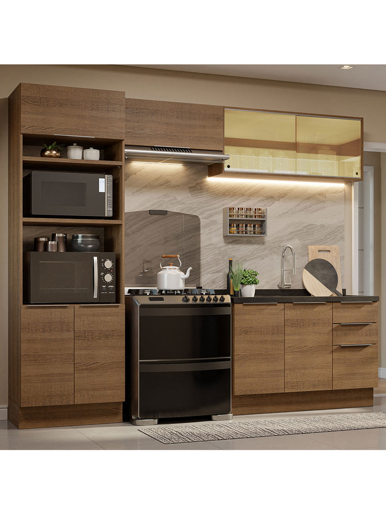 Armário de Cozinha Completa 270cm Rustic Stella Madesa 06