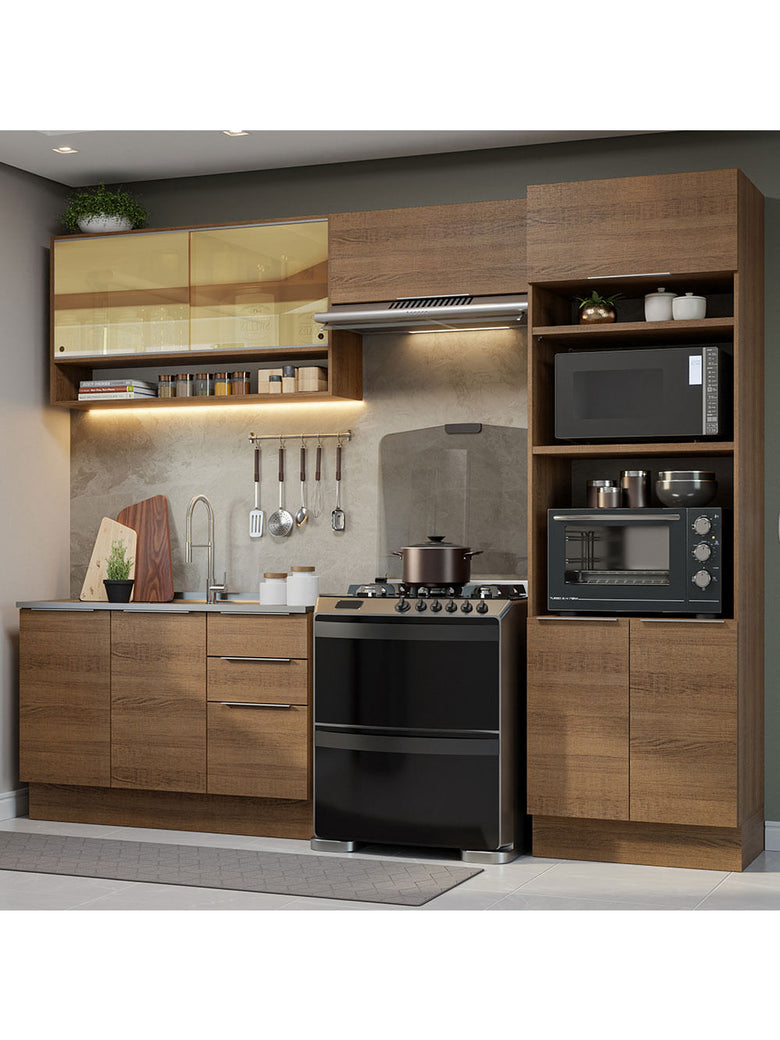 Armário de Cozinha Completa 270cm Rustic Stella Madesa 07