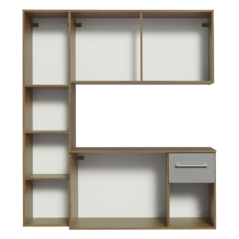 Armário de Cozinha Compacta 120cm Rustic/Cinza Easy Madesa