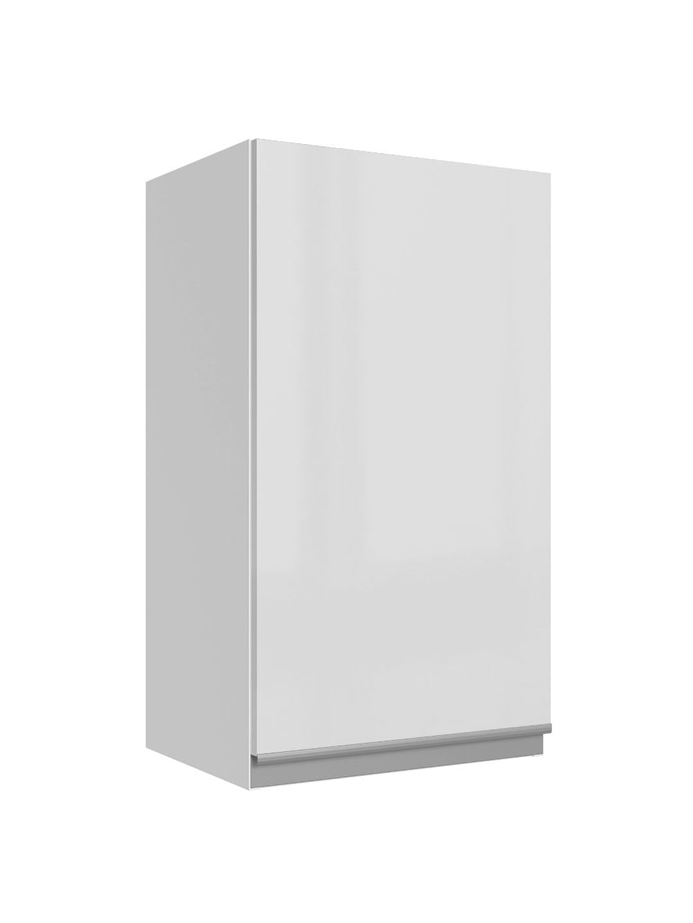 Armário Aéreo 100% MDF 35 cm 1 Porta Branco Brilho Acordes Madesa - Branco