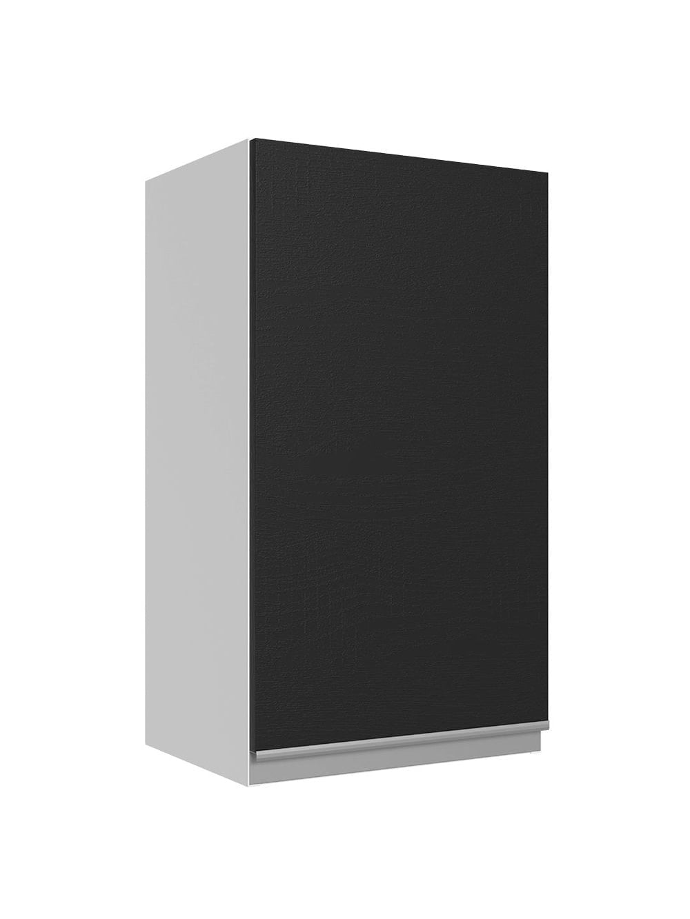 Armário Aéreo 100% MDF 35 cm 1 Porta Branco/Preto Acordes Madesa - Branco/Preto