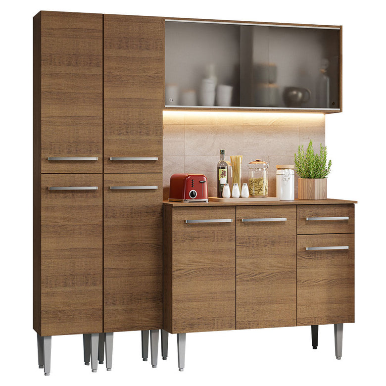 Armário de Cozinha Compacta 169cm Rustic Emilly Madesa 10