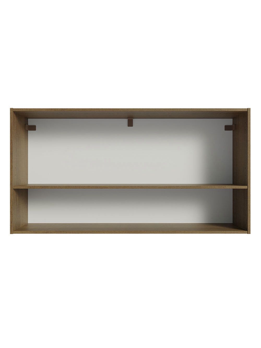 Armário Aéreo Cozinha 105cm 2 Portas 1 Nicho Rustic/Cinza Emilly Madesa