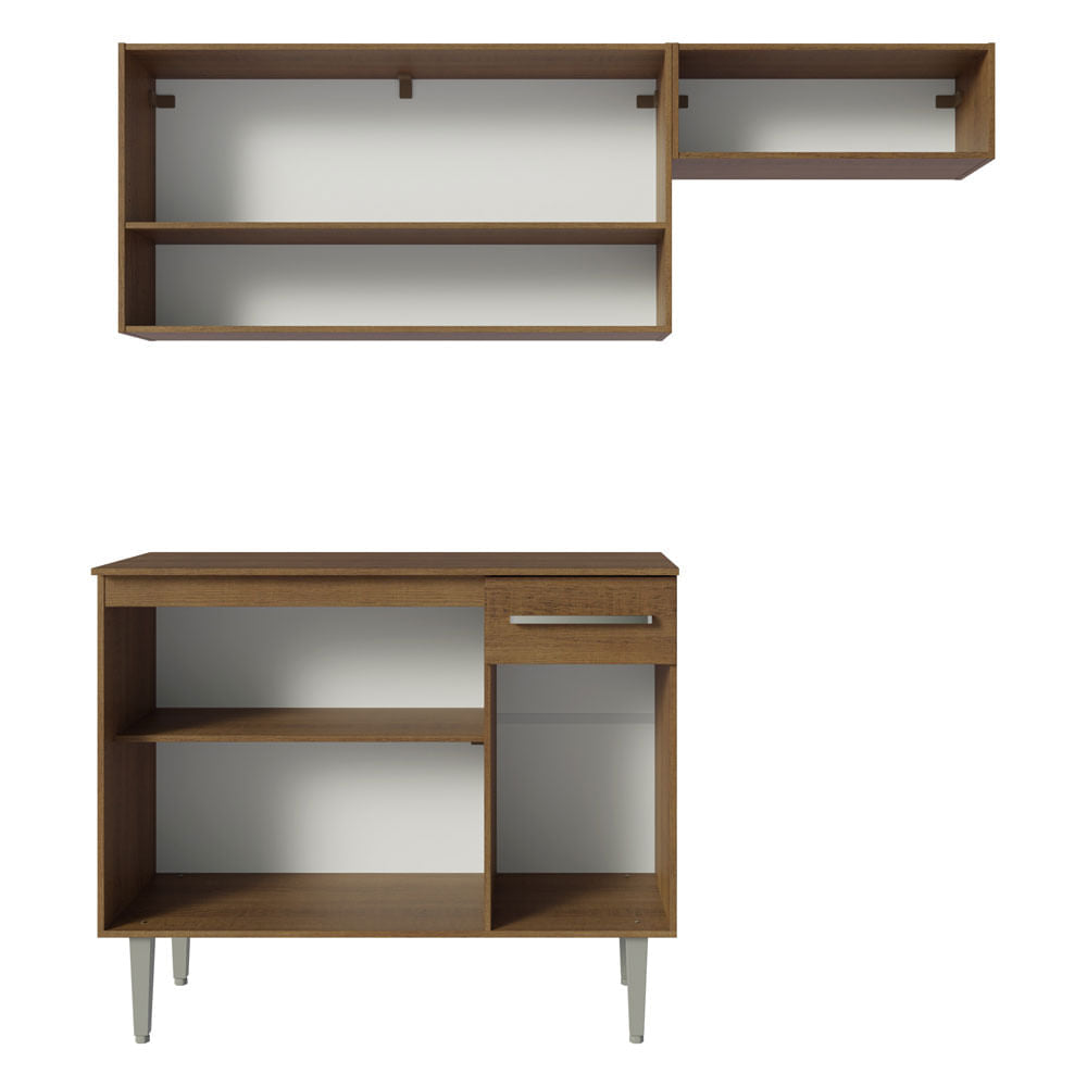 Armário de Cozinha Compacta 165cm Rustic Emilly Madesa 08