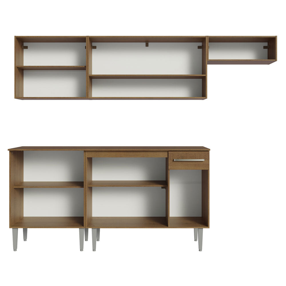 Armário de Cozinha Compacta 229cm Rustic Emilly Madesa 14