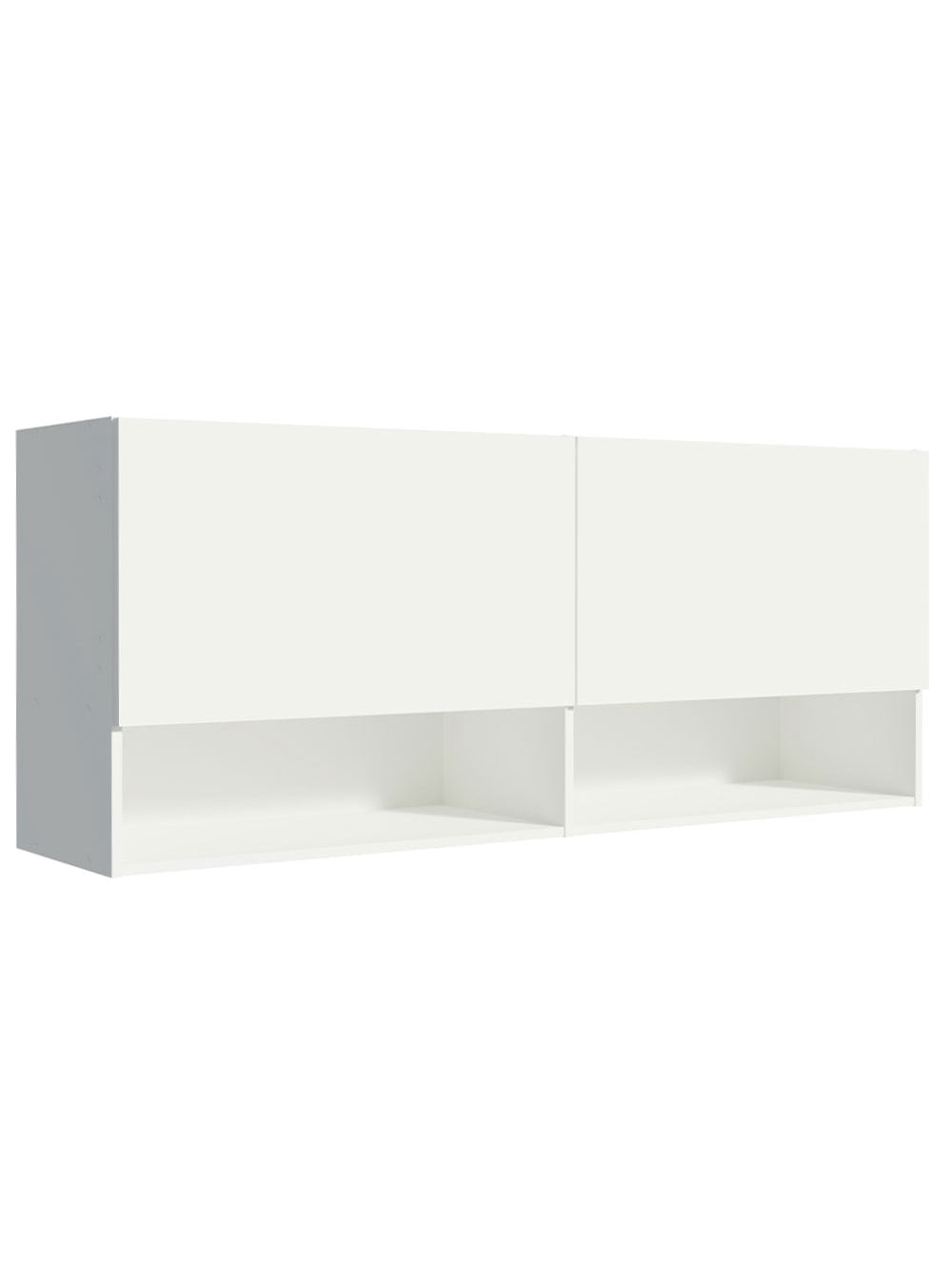 Armário Aéreo para Quarto com Nicho e Prateleira 120cm Branco Madesa