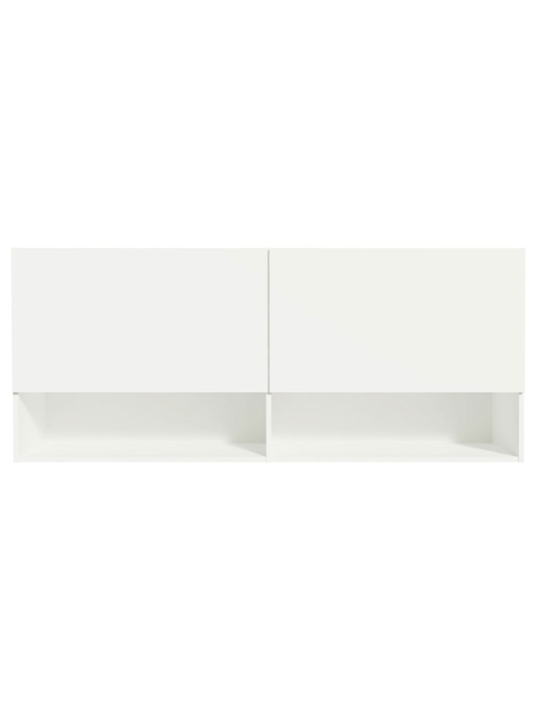 Armário Aéreo para Quarto com Nicho e Prateleira 120cm Branco Madesa