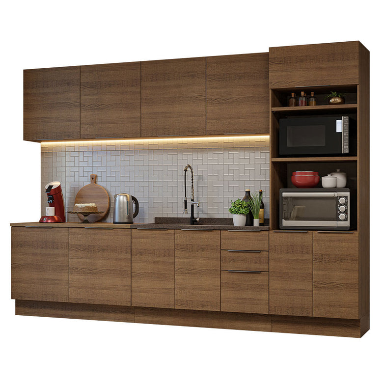 Armário de Cozinha Completa 310cm Rustic Stella Madesa 01