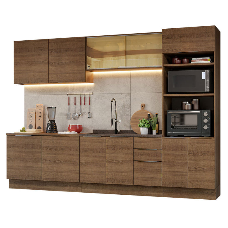 Armário de Cozinha Completa 310cm Rustic Stella Madesa 03