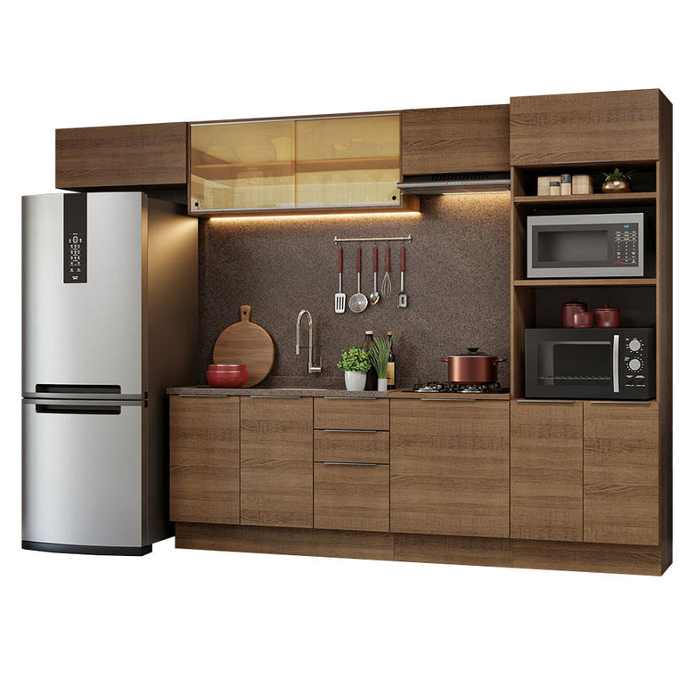 Armário de Cozinha Completa 330cm Rustic Stella Madesa 04