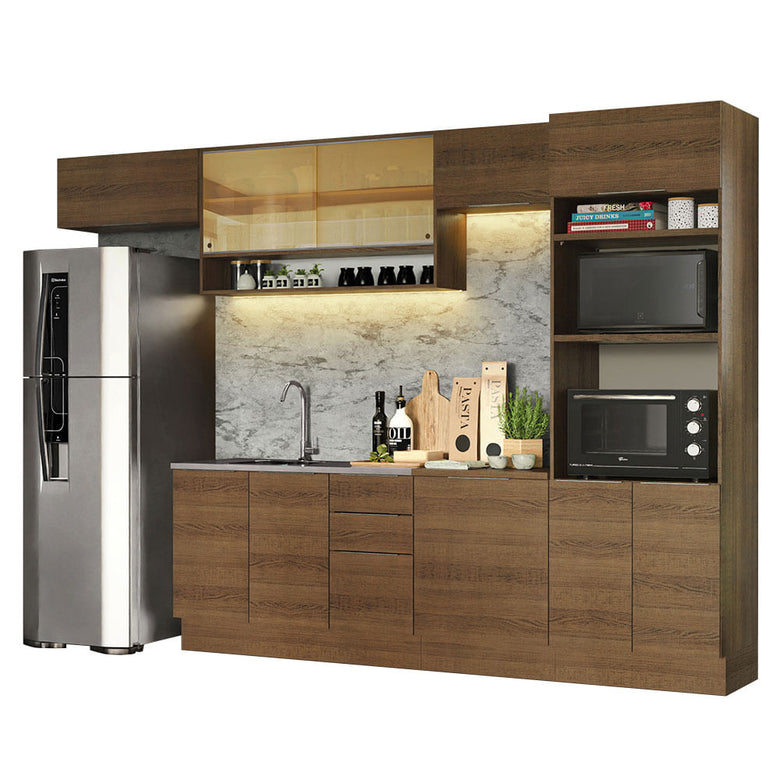 Armário de Cozinha Completa 330cm Rustic Stella Madesa 06