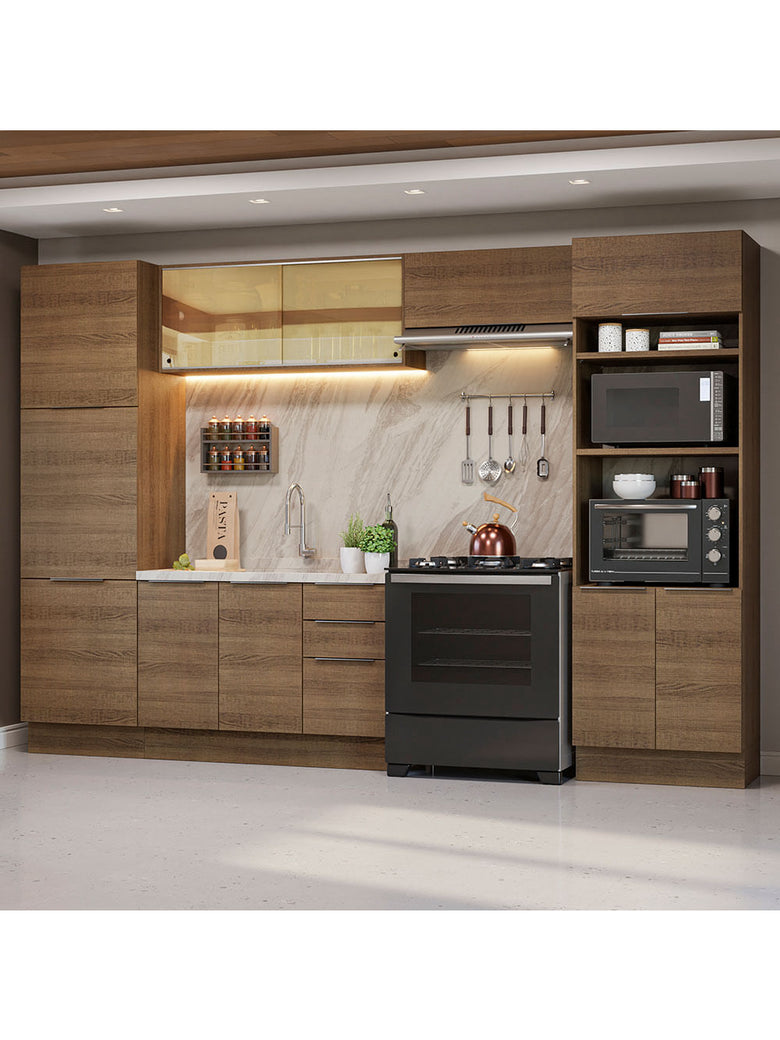 Armário de Cozinha Completa 330cm Rustic Stella Madesa 07