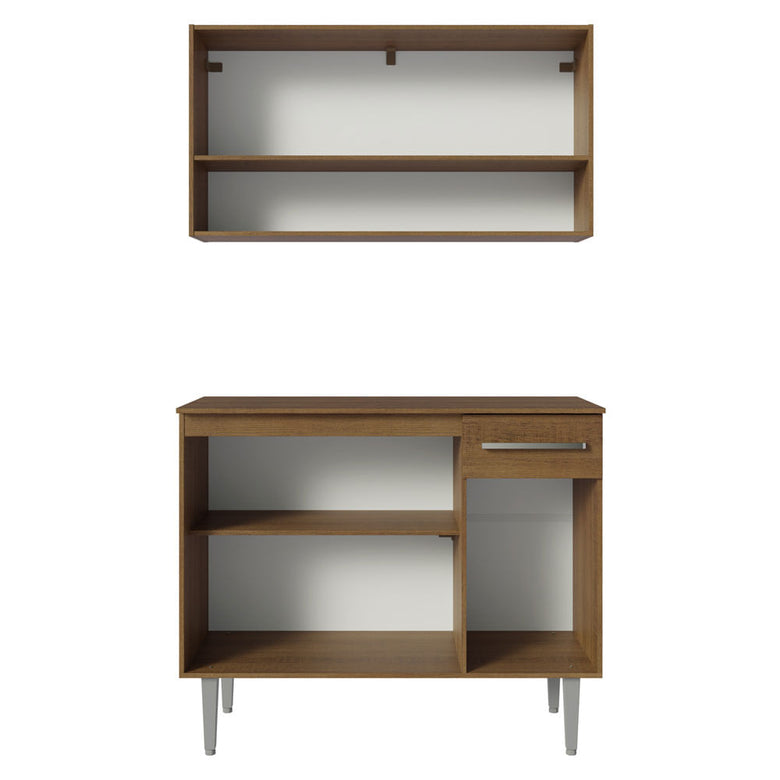 Armário de Cozinha Compacta 105cm Rustic Emilly Madesa 03