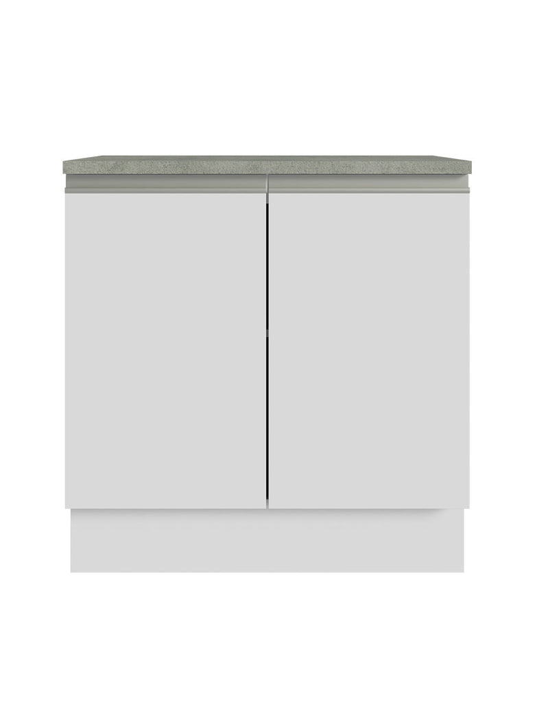 Armário Gabinete para Banheiro 80cm 2 Portas Branco Madesa