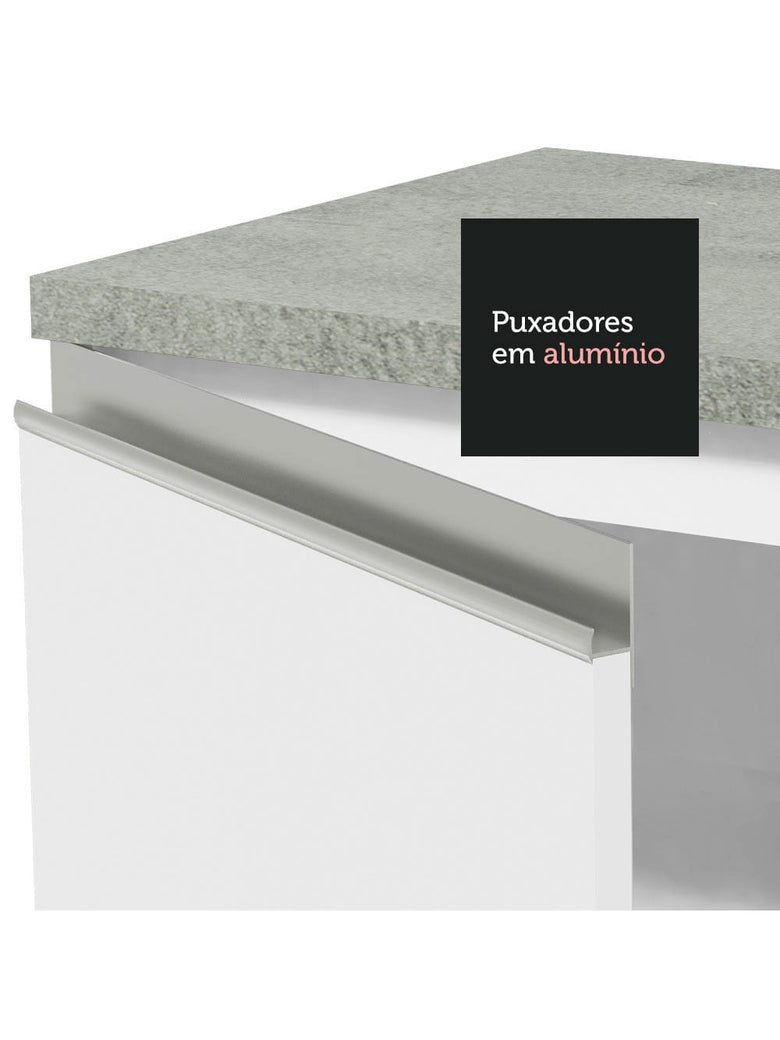 Armário Gabinete para Banheiro 140cm 2 Portas 3 Gavetas Branco Madesa