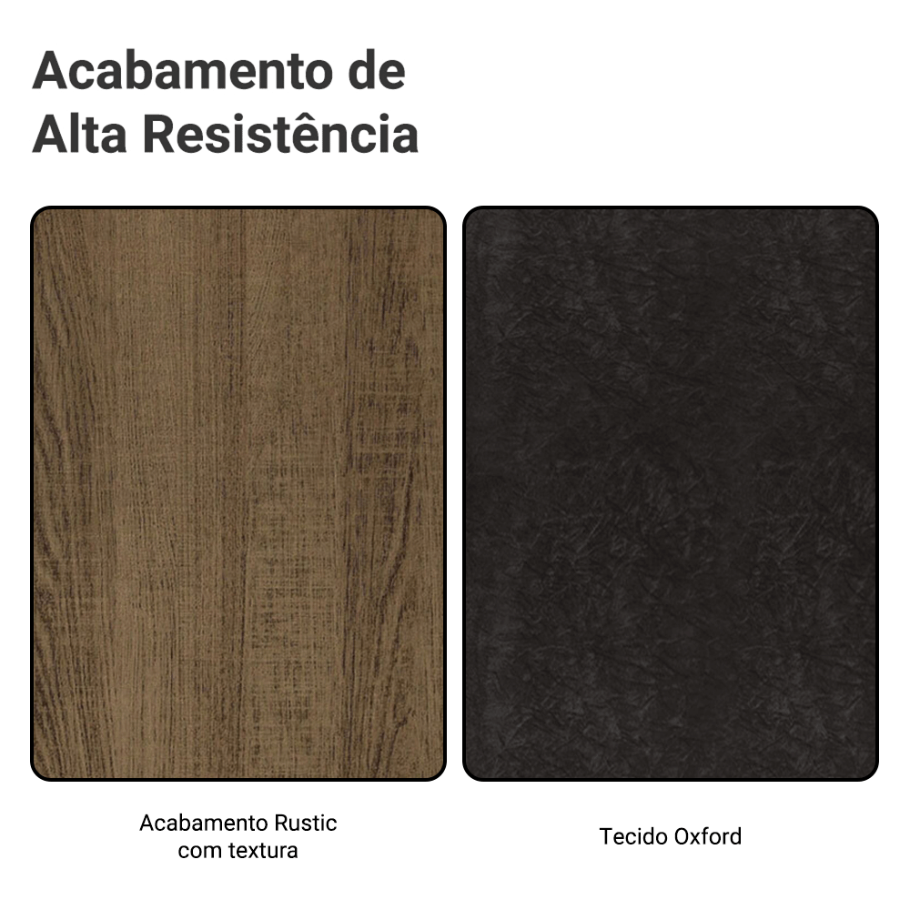 Kit 2 Cadeiras de Jantar 4256 Rustic/Oxford Madesa