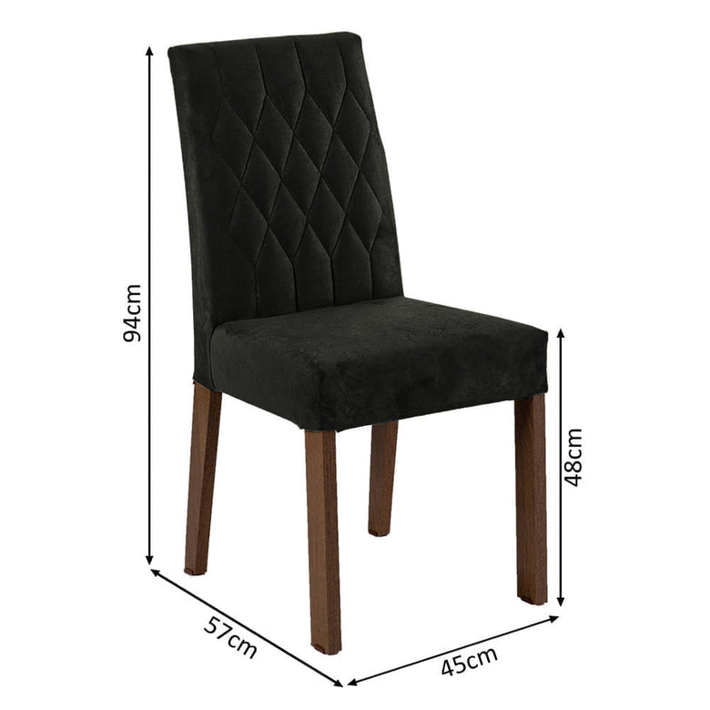 Kit 2 Cadeiras de Jantar 4256 Rustic/Oxford Madesa