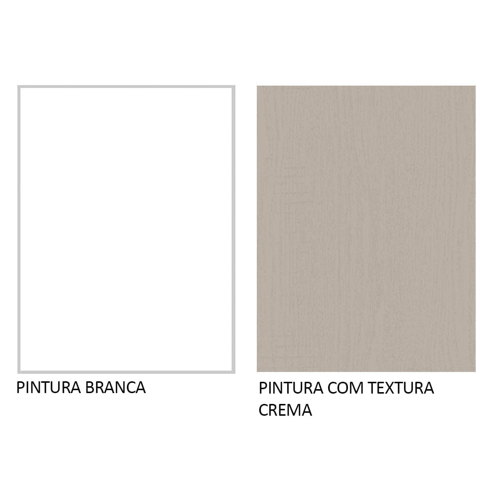 Kit com 2 Balcões Multiuso 4 Portas 3 Gavetas Branco/Crema Agata Madesa