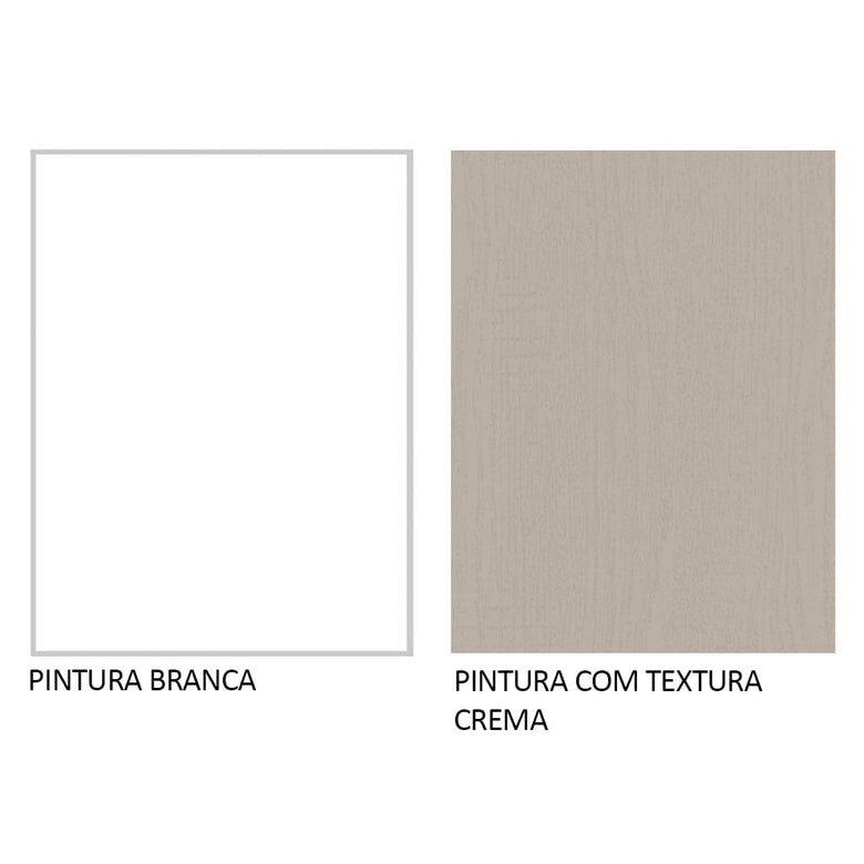 Kit com 2 Balcões Multiuso 4 Portas 3 Gavetas Branco/Crema Agata Madesa