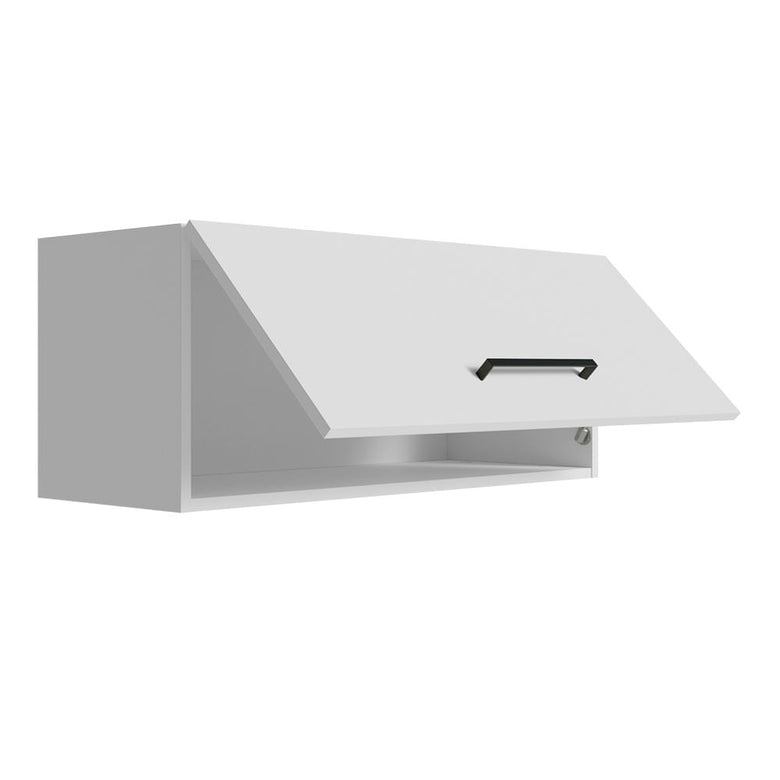 Armário Aéreo Multiuso 80cm 1 Porta Basculante Branco Agata Madesa