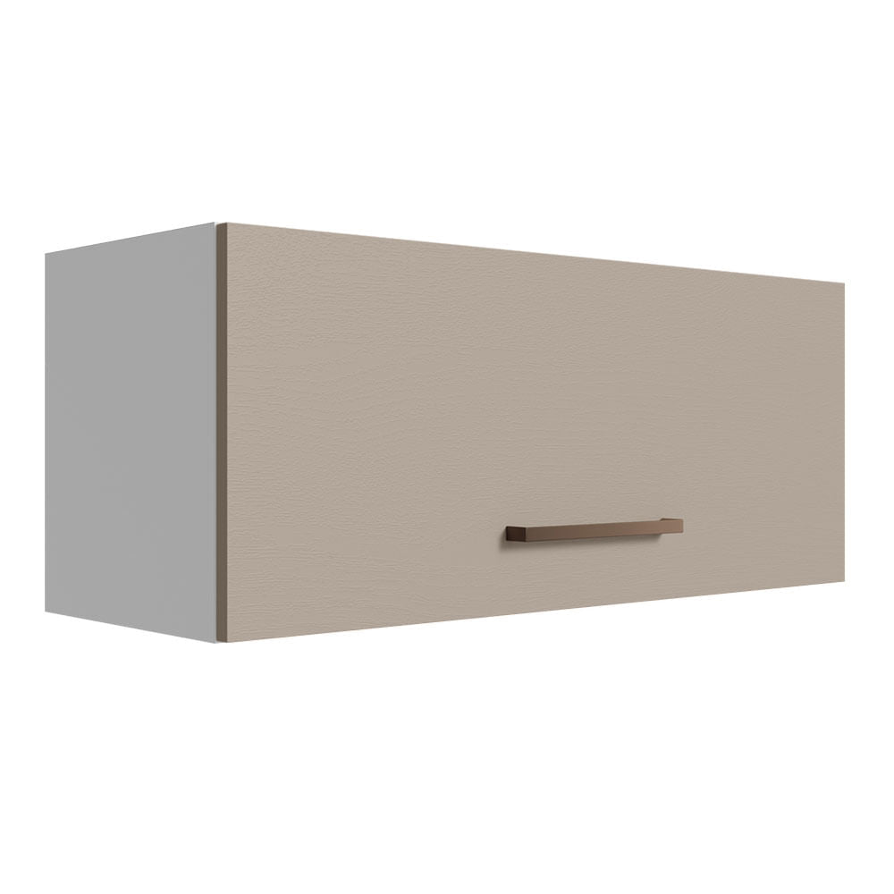 Armário Aéreo Multiuso 80cm 1 Porta Basculante Branco/Crema Agata Madesa - Branco/Crema