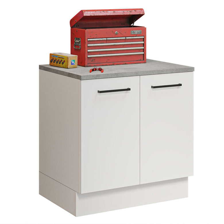 Balcão Multiuso 80cm 2 Portas Branco Agata Madesa