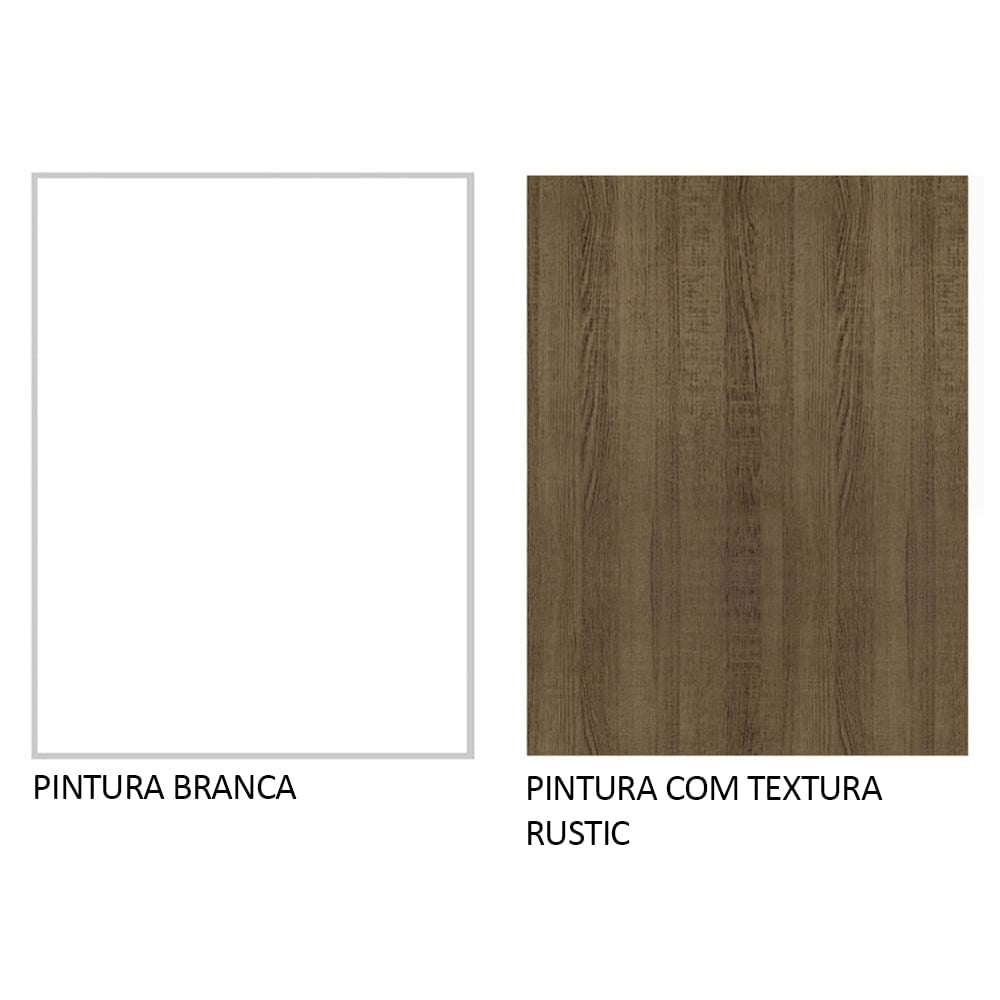 Balcão Multiuso 80cm 2 Portas Branco/Rustic Agata Madesa