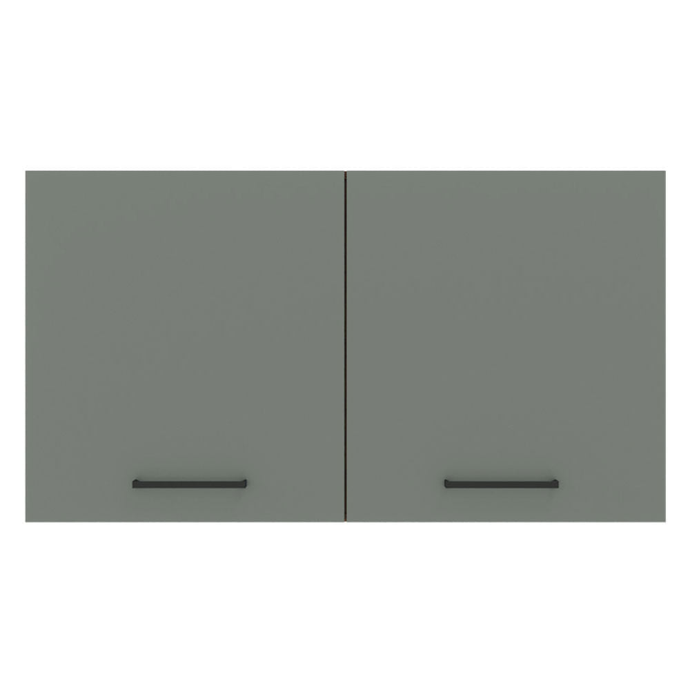 Armário Aéreo Multiuso 120cm 2 Portas Branco/Cinza Agata Madesa