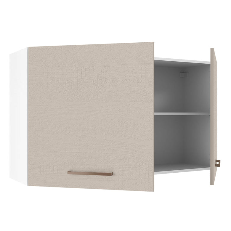 Armário Aéreo Multiuso 120cm 2 Portas Branco/Crema Agata Madesa