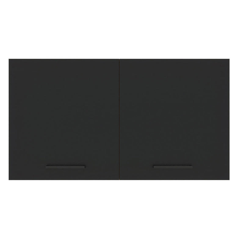 Armário Aéreo Multiuso 120cm 2 Portas Branco/Preto Agata Madesa