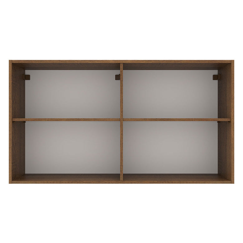 Armário Aéreo Multiuso 120cm 2 Portas Rustic/Branco Agata Madesa