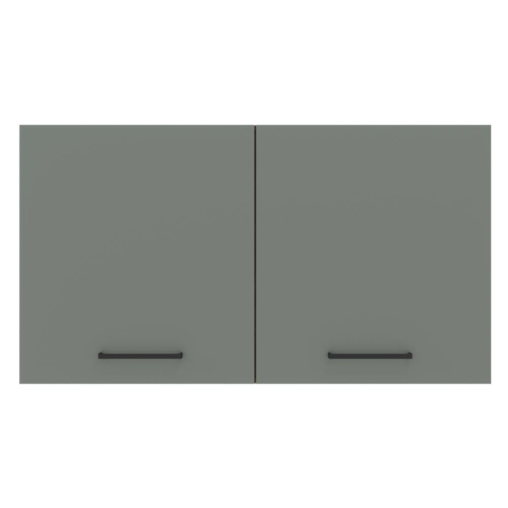 Armário Aéreo Multiuso 120cm 2 Portas Rustic/Cinza Agata Madesa