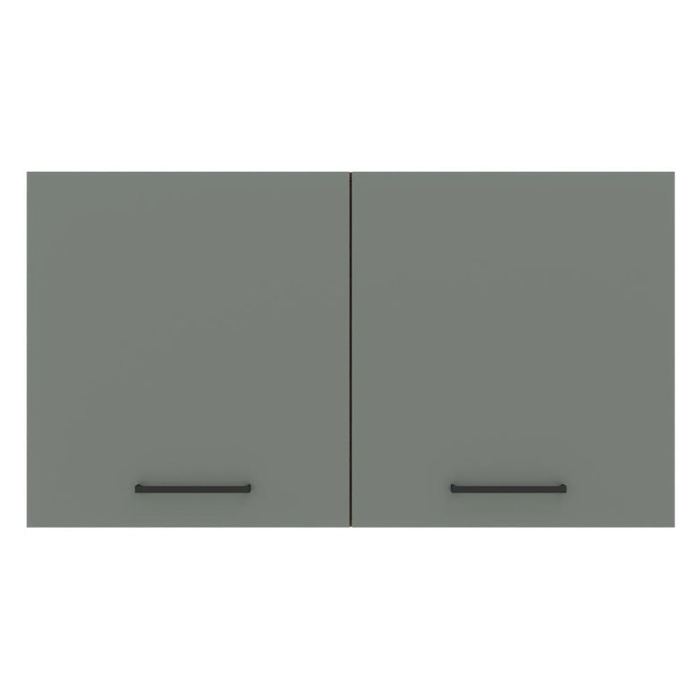 Armário Aéreo Multiuso 120cm 2 Portas Rustic/Cinza Agata Madesa