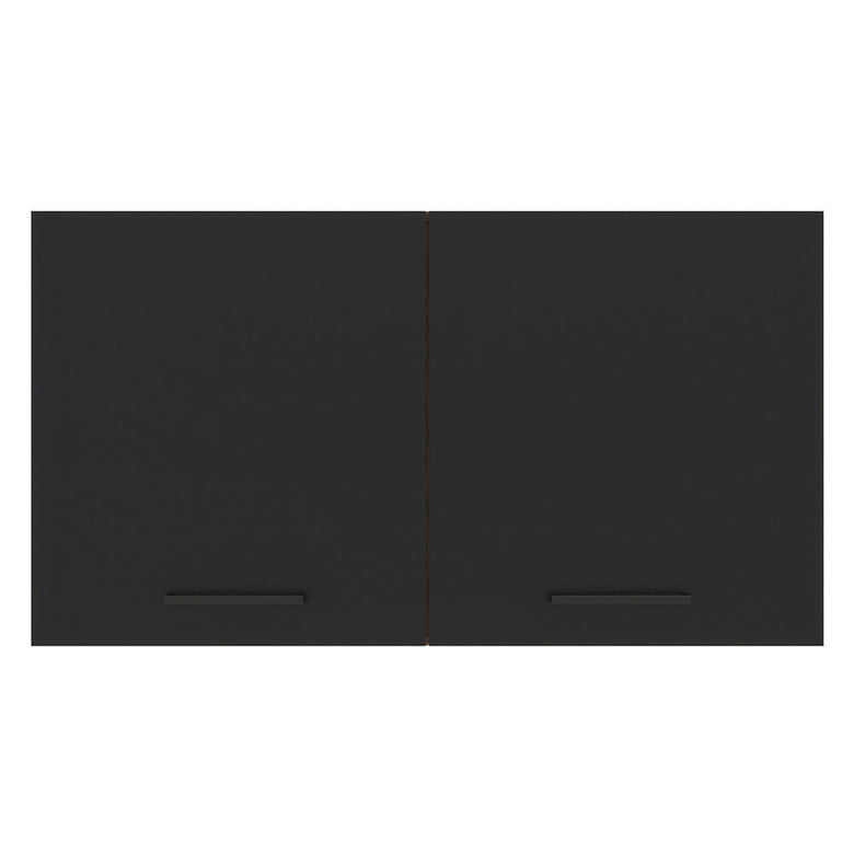 Armário Aéreo Multiuso 120cm 2 Portas Rustic/Preto Agata Madesa