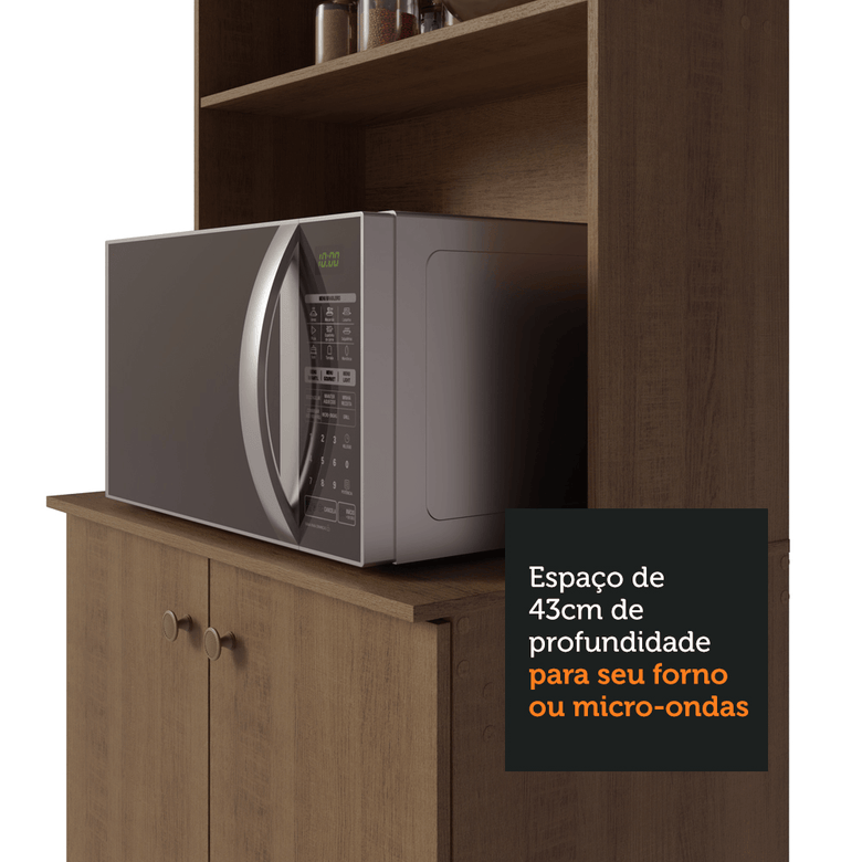 Armário de Cozinha Compacta 235cm Rustic Gourmet Madesa 01