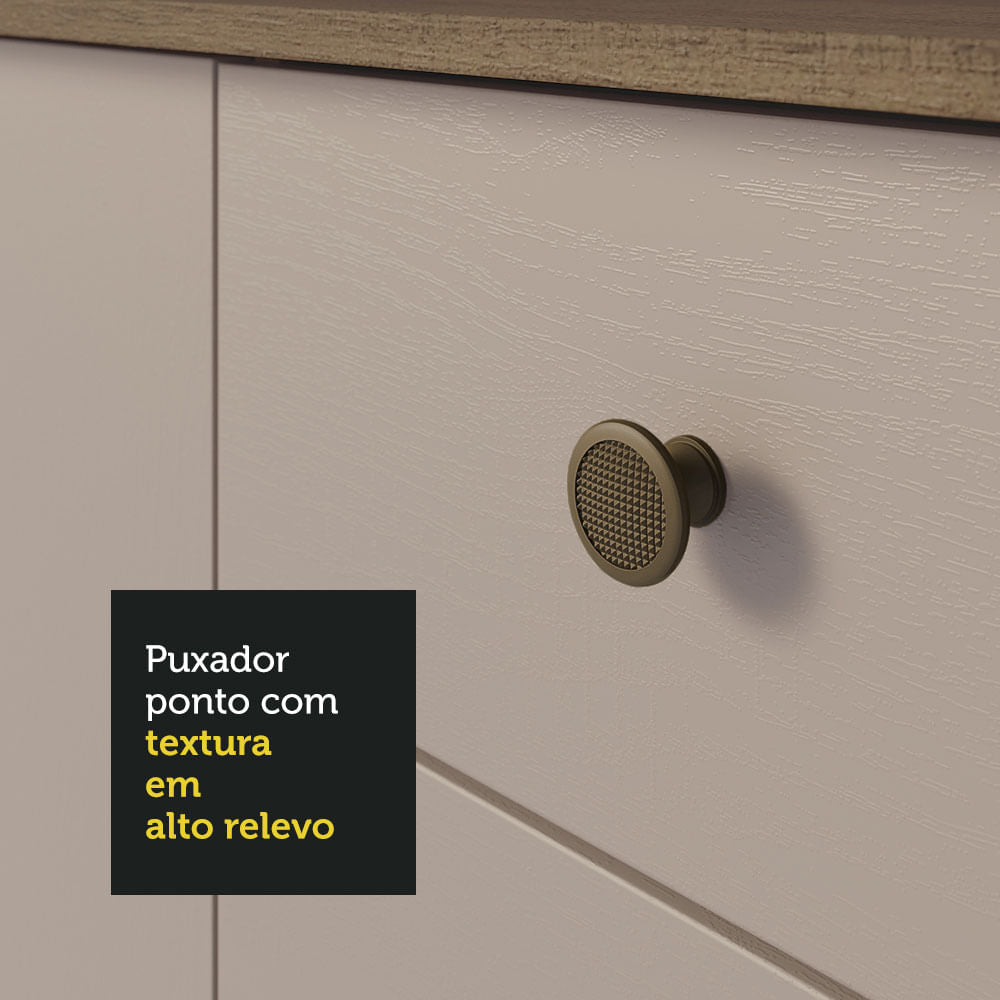 Armário de Cozinha Compacta Quiosque 235cm Rustic/Crema Gourmet Madesa 01