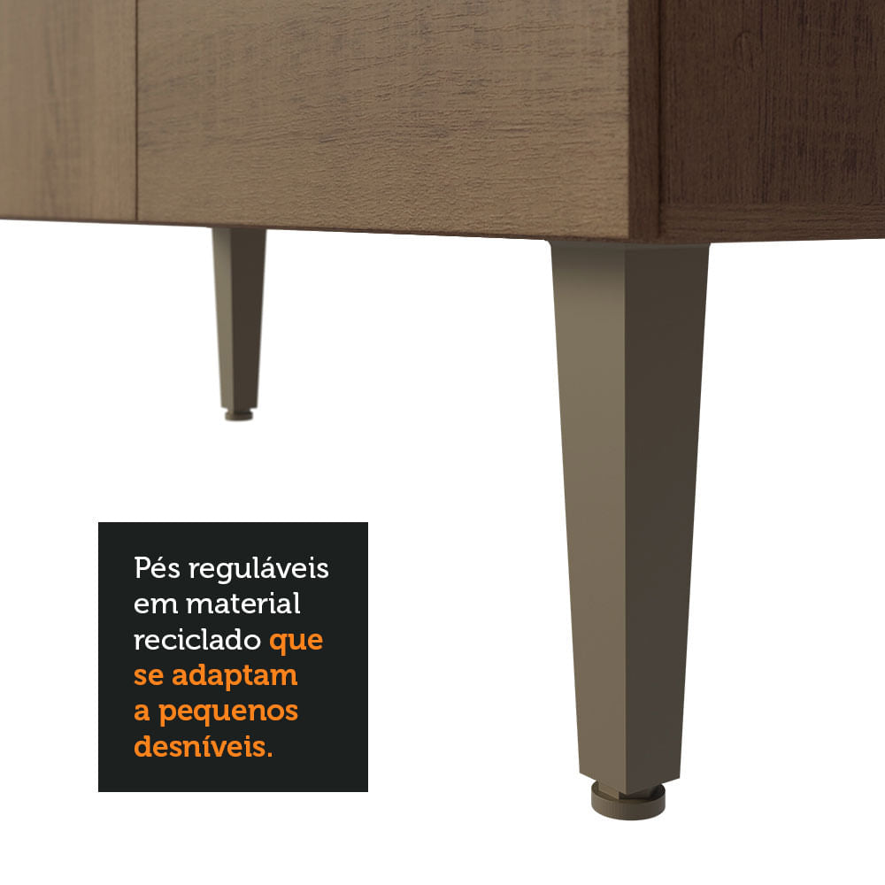 Armário de Cozinha Compacta Quiosque 235cm Rustic Gourmet Madesa XA